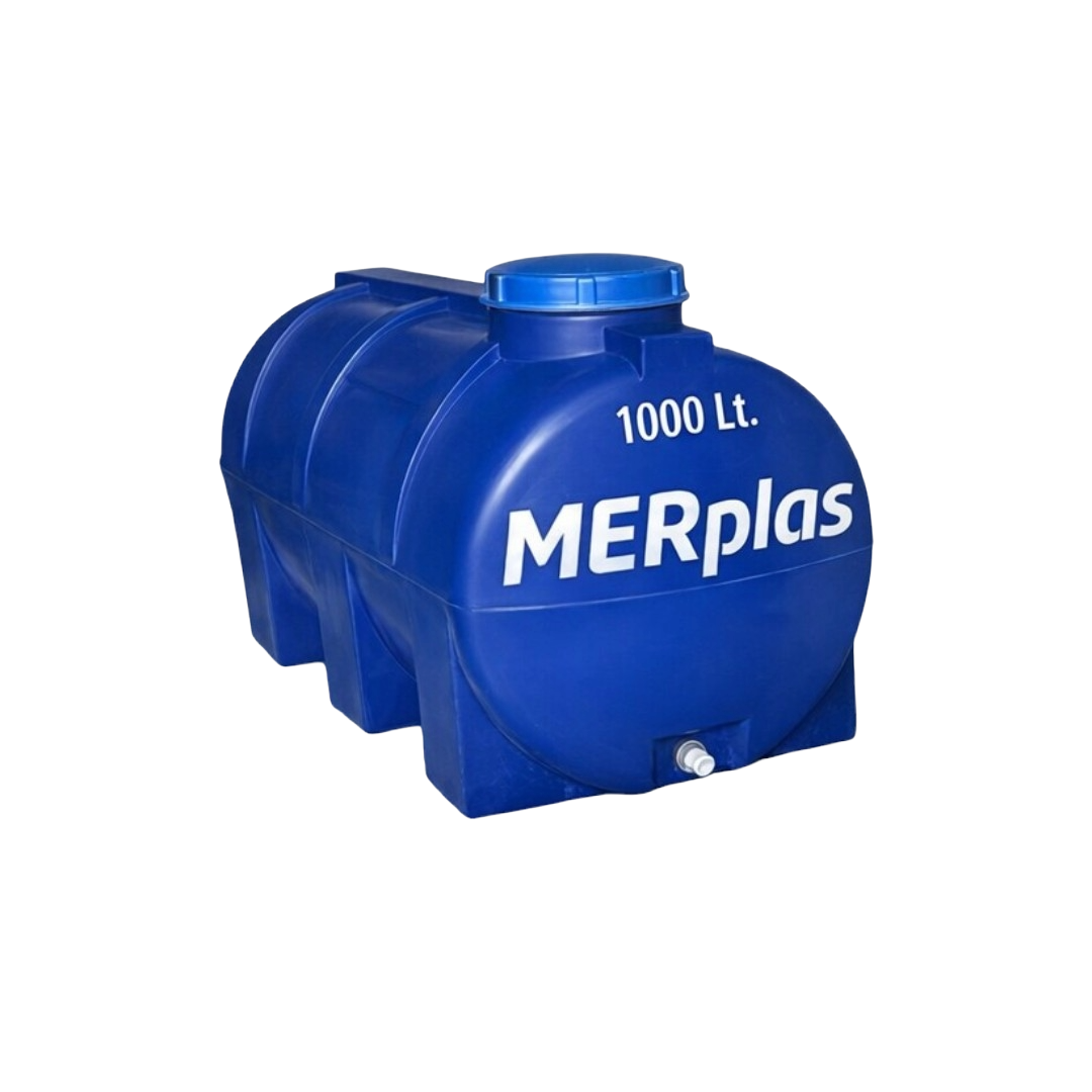 1000 LT Yatay HDPE Plastik Su Deposu