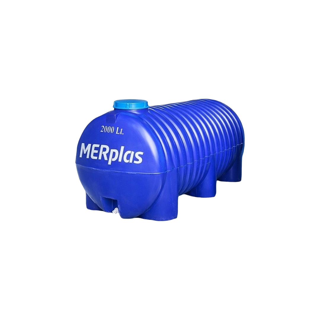 2000 LT Yatay HDPE Plastik Su Deposu